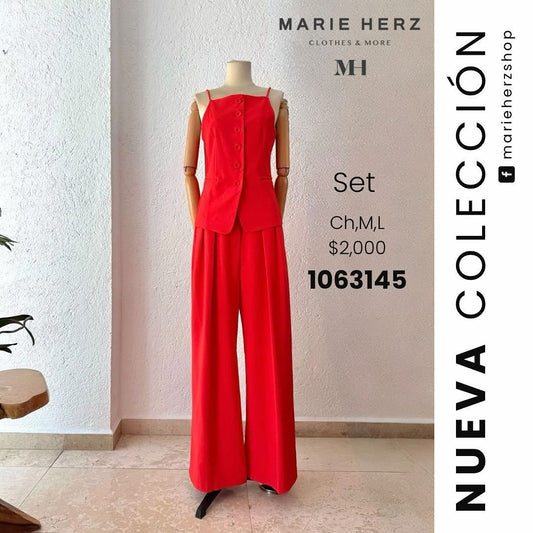 1063145  Set rojo coral