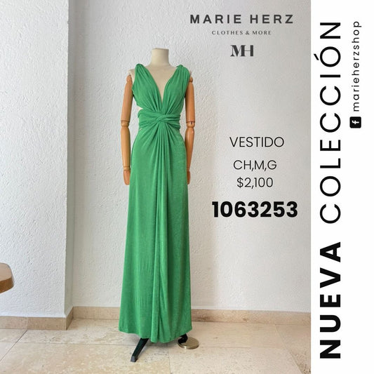 1063253  Vestido licra verde