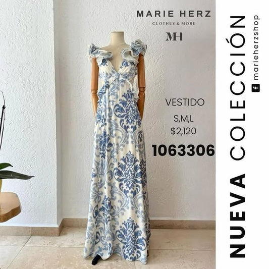 1063304  Vestido cutoff azules