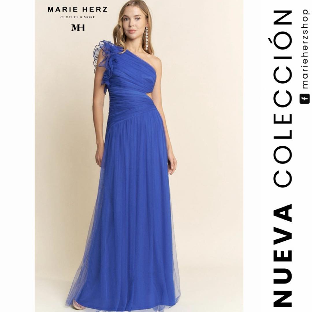1063530  Vestido azul rey tul