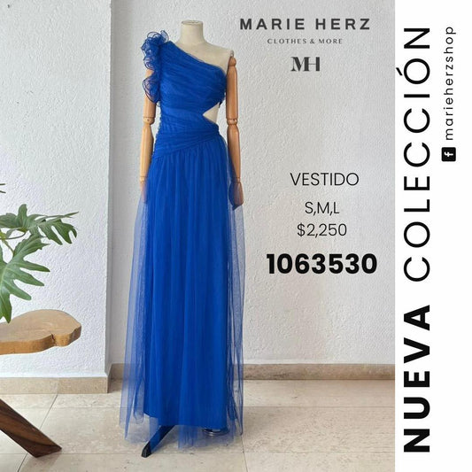 1063530  Vestido azul rey tul