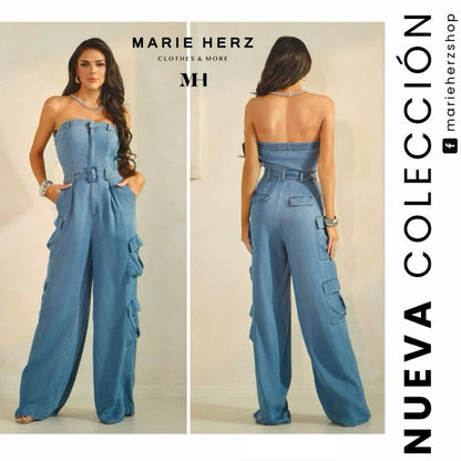 1063581  Jumpsuit mezclilla