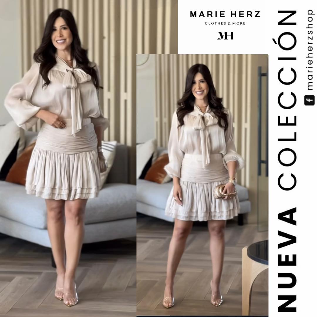 1063592  Set beige falda