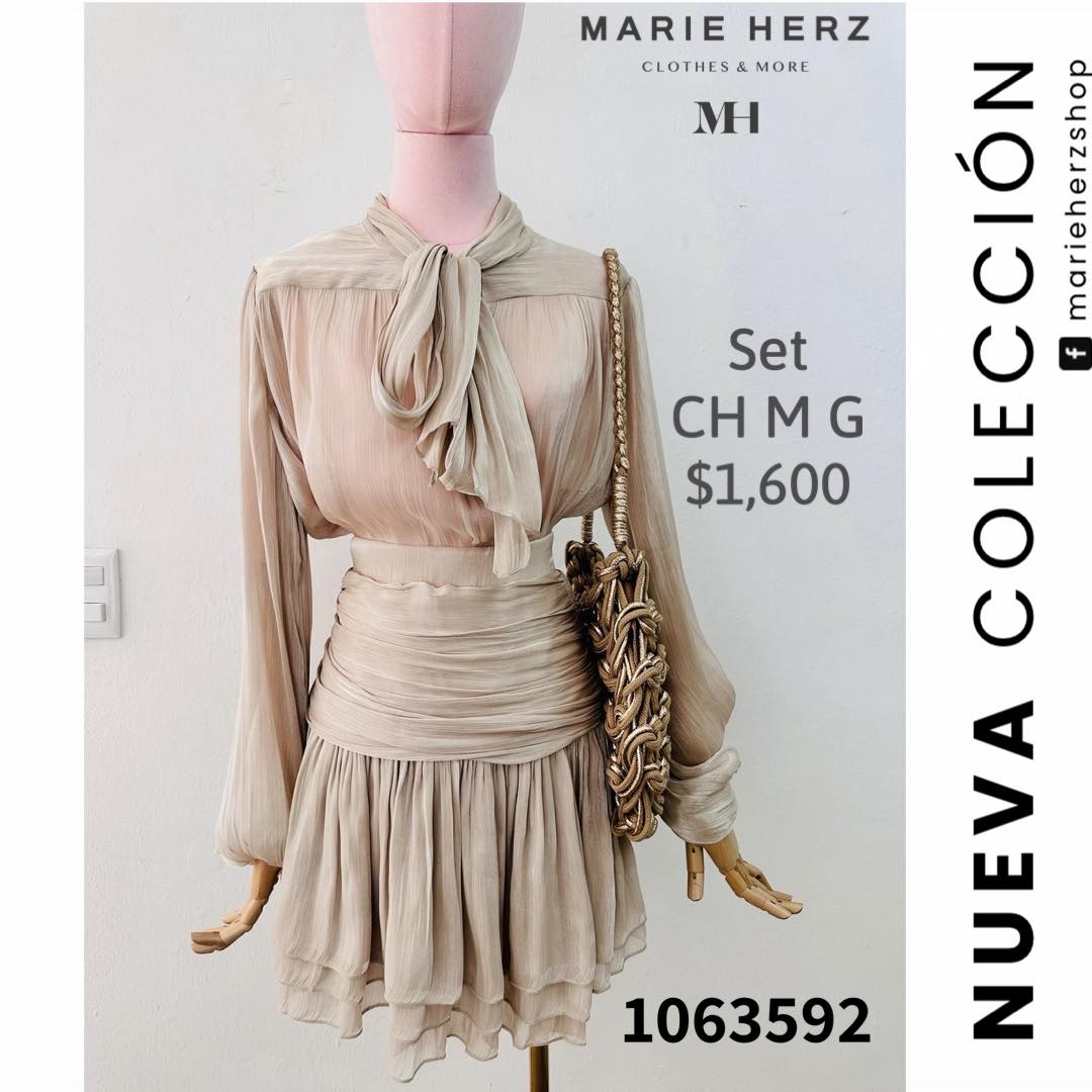 1063592  Set beige falda