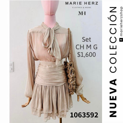 1063592  Set beige falda