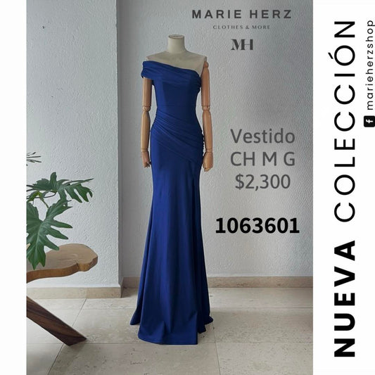1063601  vestido azul marino licra