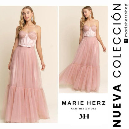 1063604  Vestido rosa tul