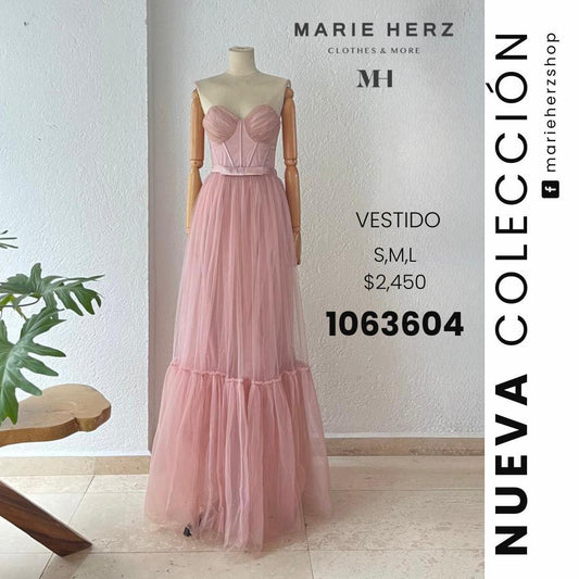 1063604  Vestido rosa tul
