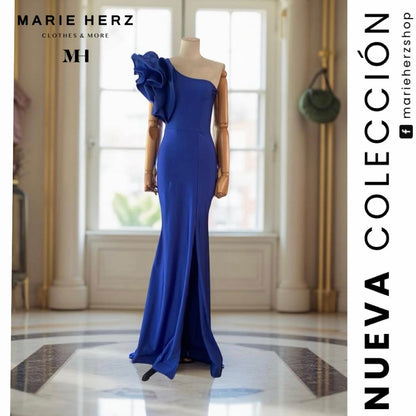 1063706  Vestido azul rey olán licra