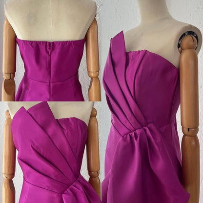 1063722  Vestido rosa olanes strapless