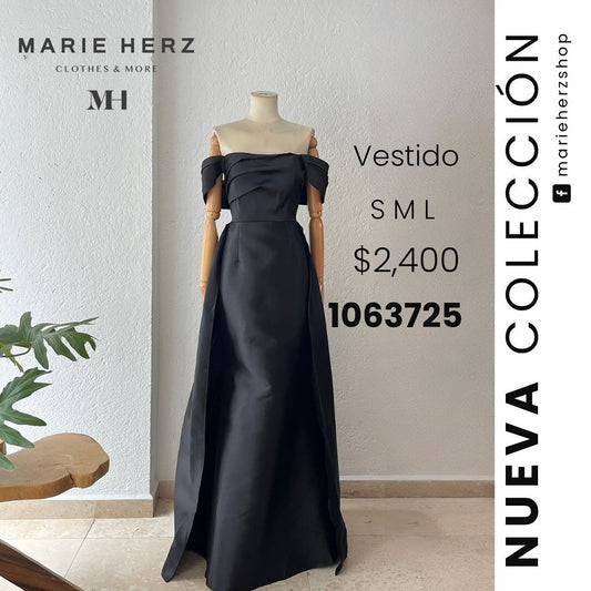 1063725  Vestido negro falda