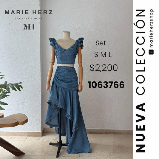 1063766  Set falda mezclilla olanes