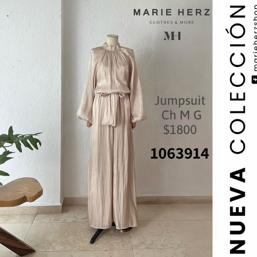 1063914  Jumpsuit Satín dorado