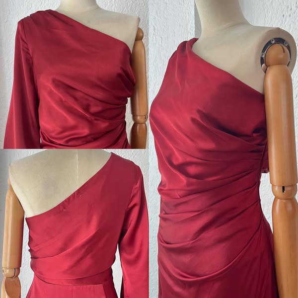 1063928  Vestido ladrillo una manga