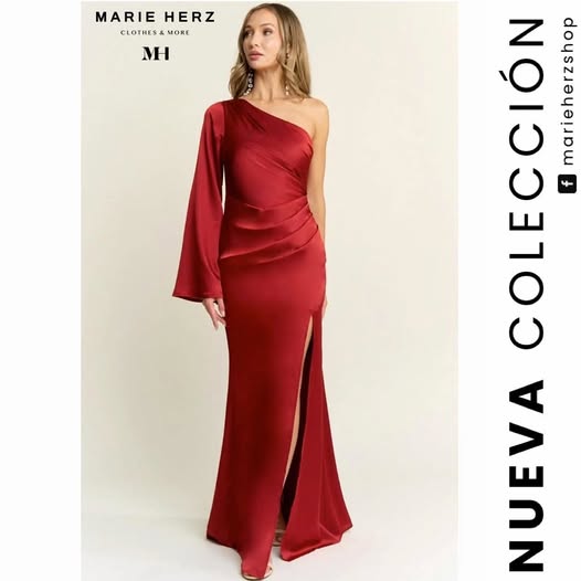 1063928  Vestido ladrillo una manga