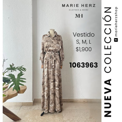 1063963  Vestido víbora manga larga