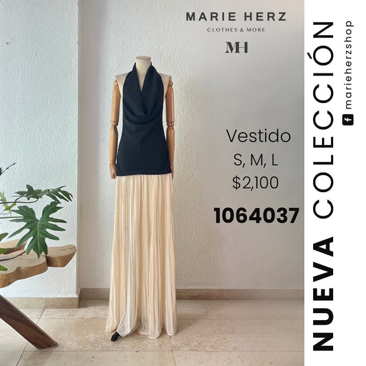 1064037  Vestido halter NB tablas