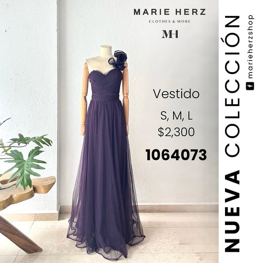 1064073  Vestido tul uva