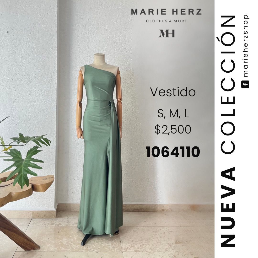 1064110  Vestido licra tirante olivo