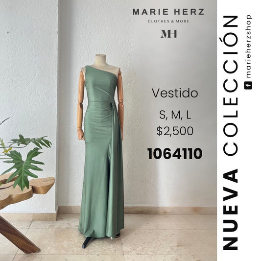 1064110  Vestido licra tirante olivo