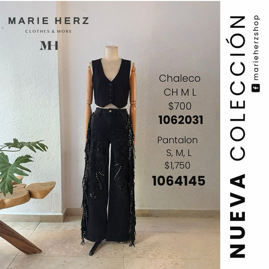 1064143  Jeans negros aplicación