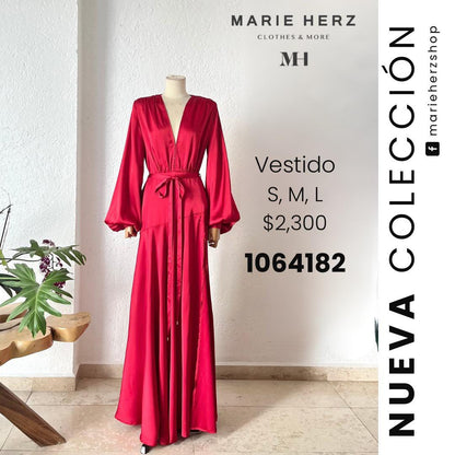 1064182  Maxivestido rojo