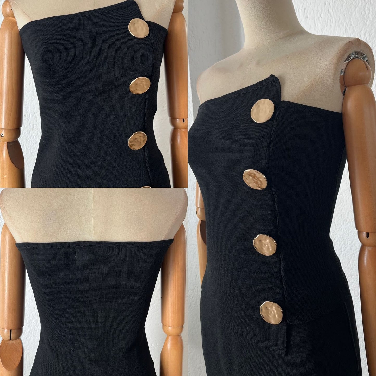 1064196  Set falda botones dorados