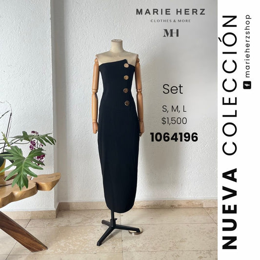 1064196  Set falda botones dorados