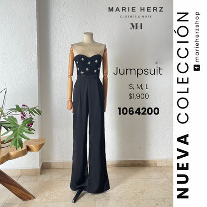 1064200  Jumpsuit strapless brillos