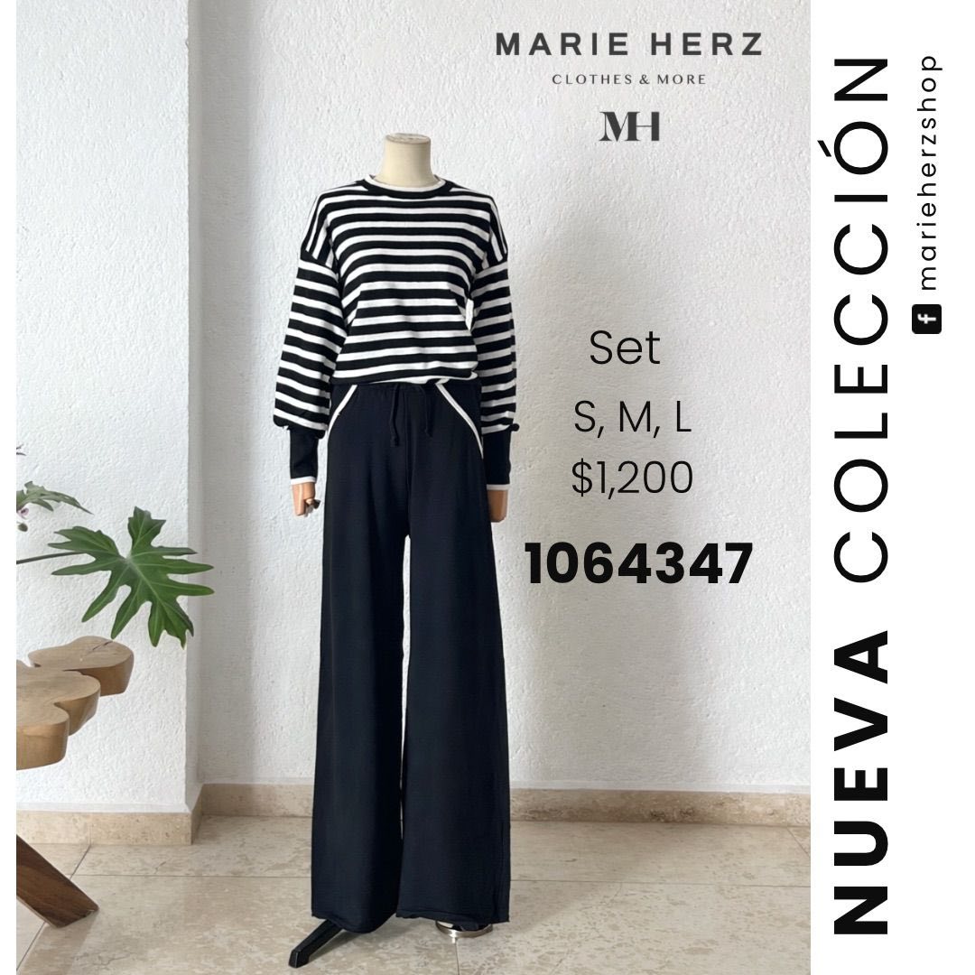 1064347  Set negro rayas  UT