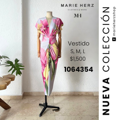 1064354  Vestido flores lila