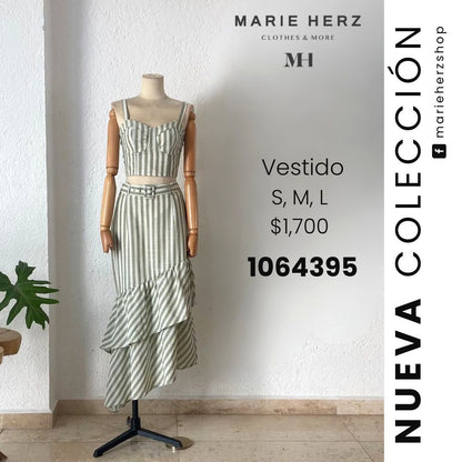 1064395  Set rayas verde