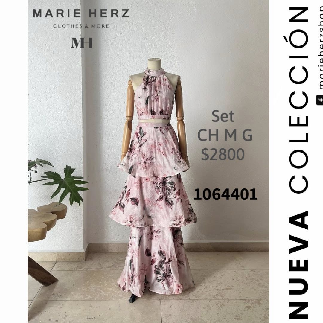 1064401  Set flores rosa