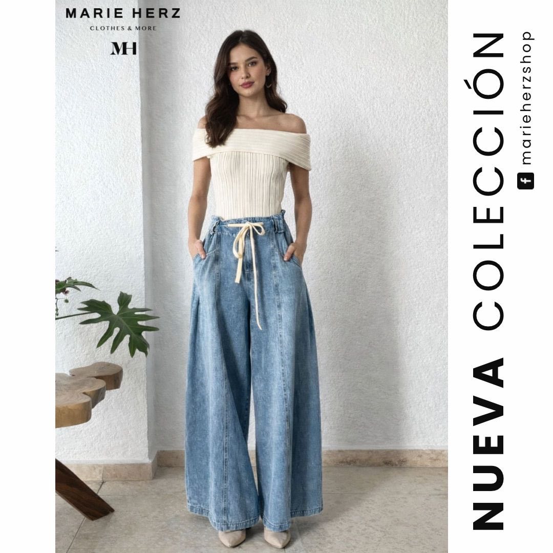 1064404  Pantalón amplio jeans