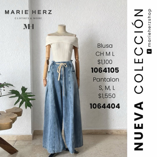 1064404  Pantalón amplio jeans