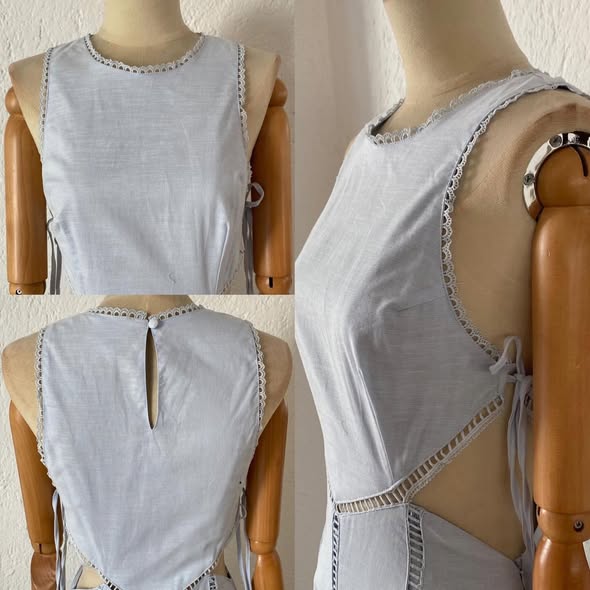 1064422  Vestido azul cutoff