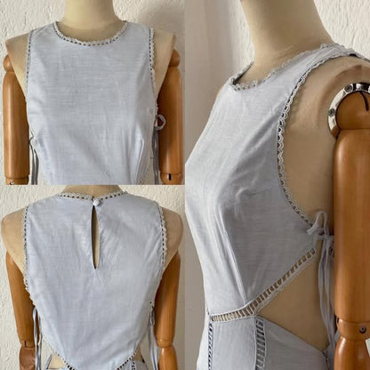 1064422  Vestido azul cutoff