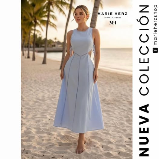 1064422  Vestido azul cutoff