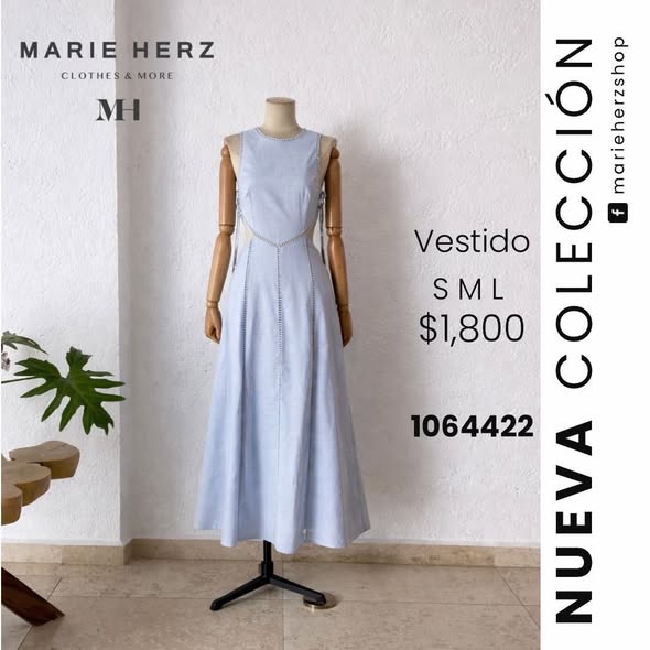 1064422  Vestido azul cutoff