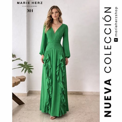 1064522  Vestido olanes verde