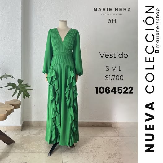 1064522  Vestido olanes verde