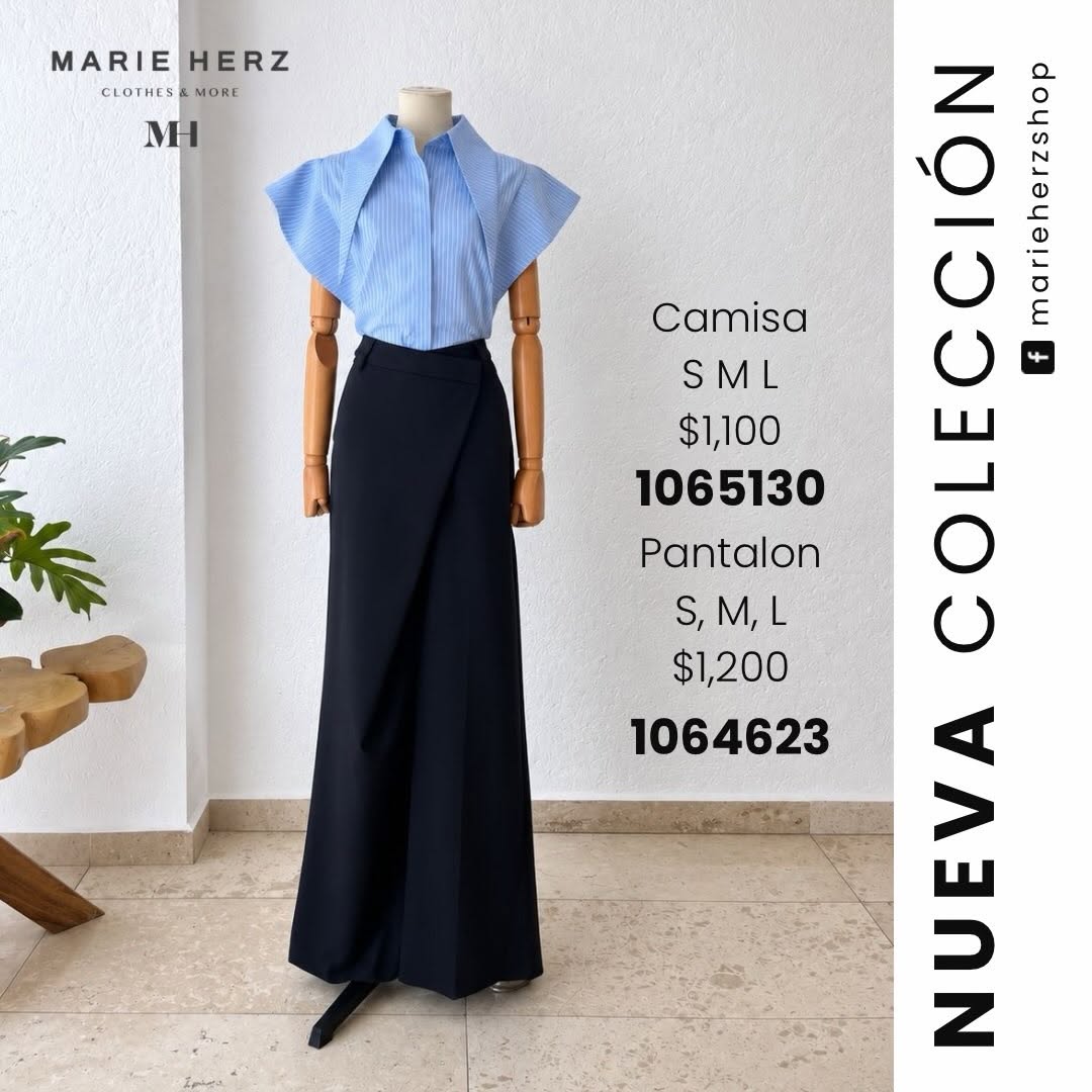 1064623  Pantalón negro cruzado