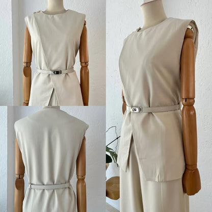1064784  Set beige cinturón