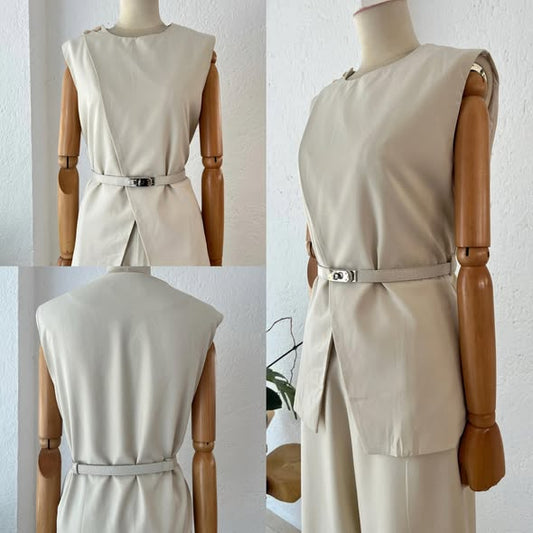 1064784  Set beige cinturón