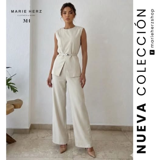 1064784  Set beige cinturón