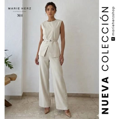 1064784  Set beige cinturón