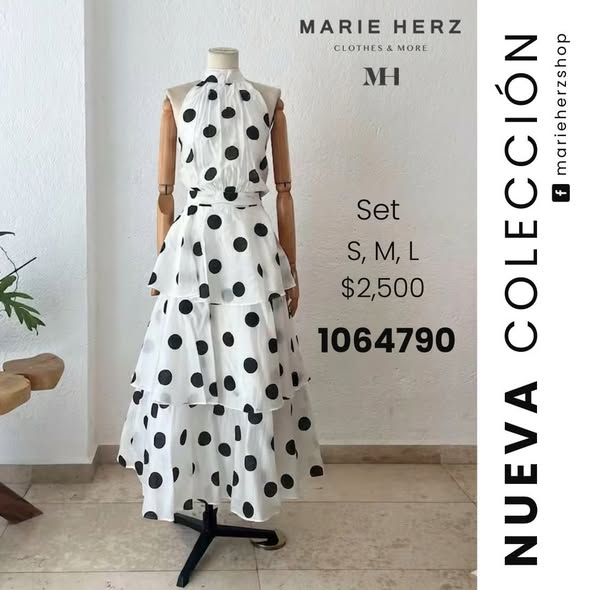 1064789  Set puntos blanco
