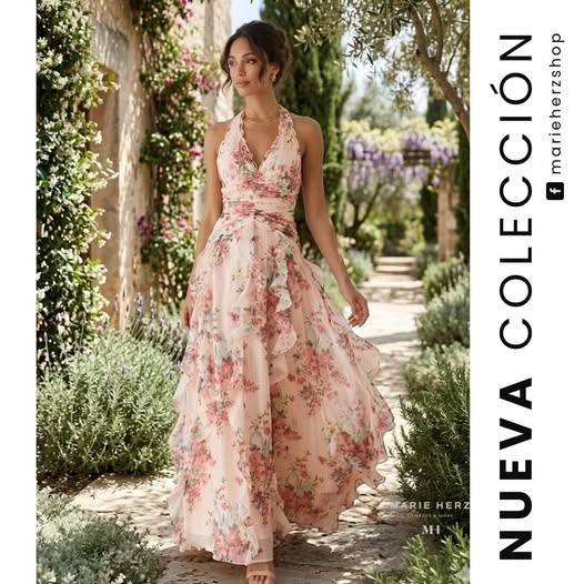 1064871  Vestido flores halter