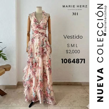 1064871  Vestido flores halter