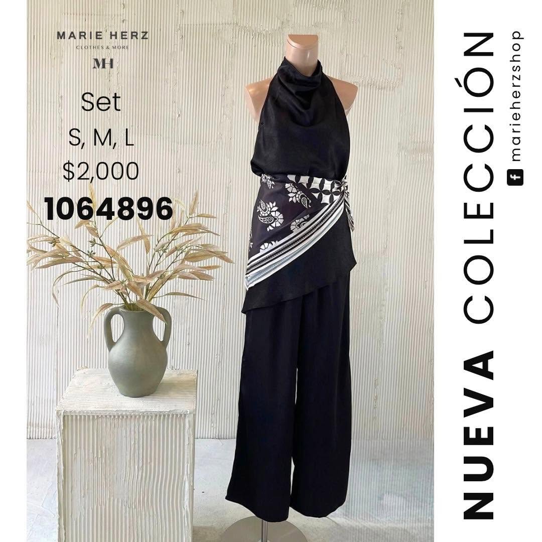 1064896  Set negro mascada